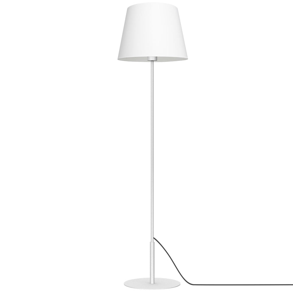 lampa podł. Arden prosta, white, cone shade dia 280/380, h 300 white 1xE27