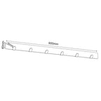 wall towel hanger 60 cm - multiple - 6 rack, white