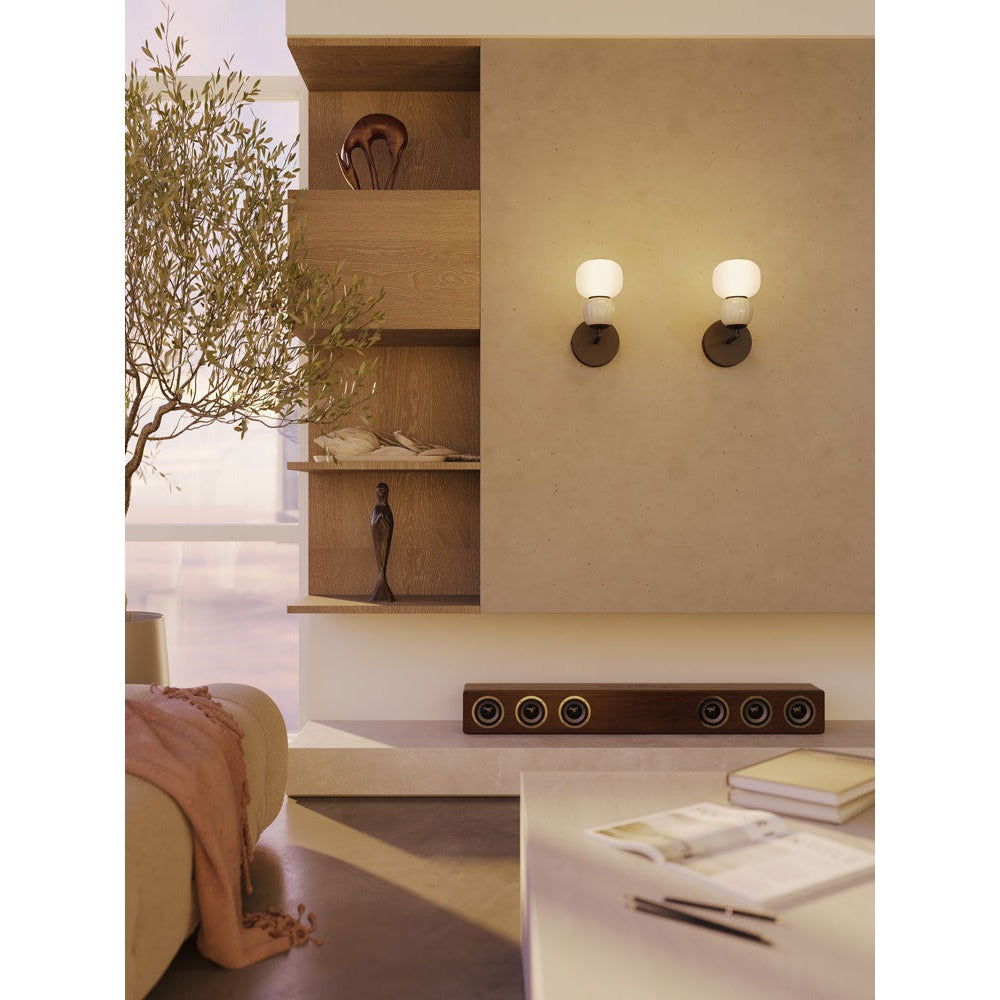 Maxlight Kinkiet Modern - Metal + szkło - Czarny W0398