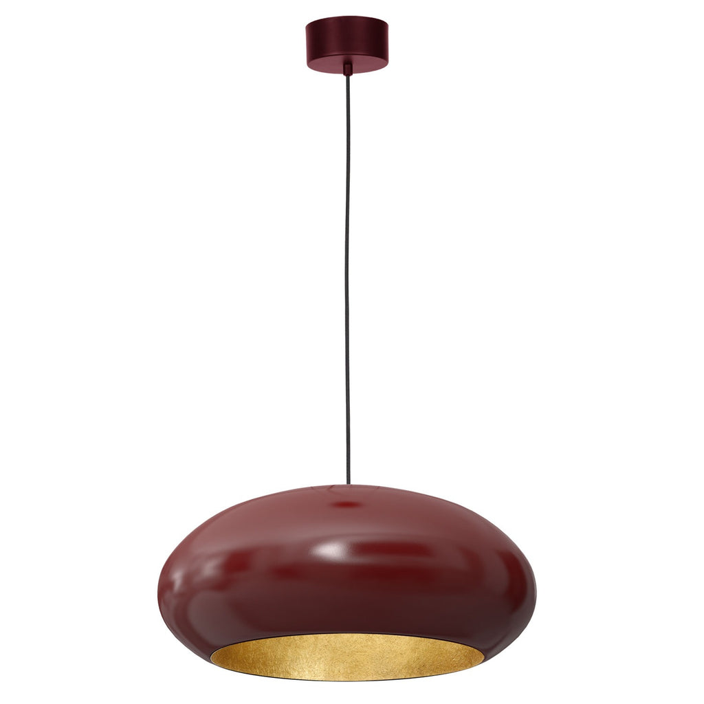 żyrandol Compo oval (dia 500) burgundy/gold 1xE27
