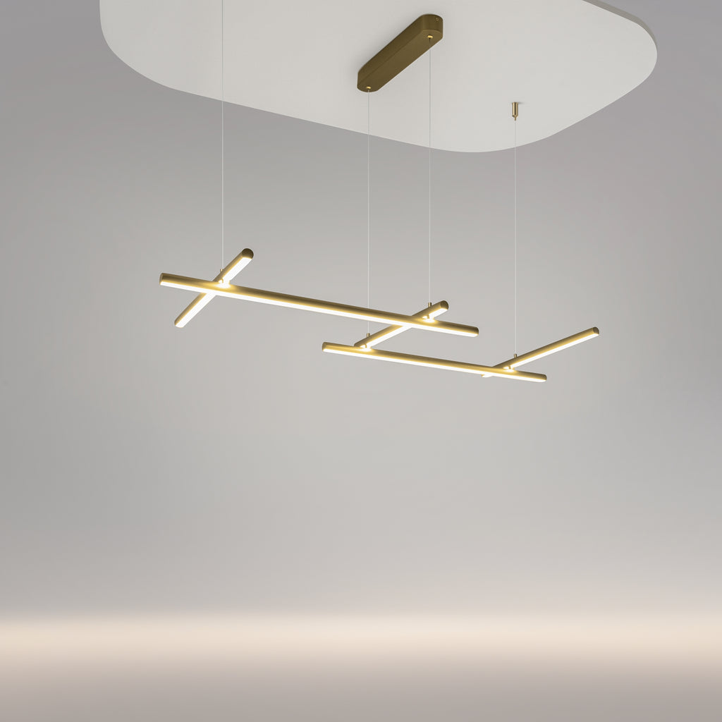 Maytoni Lampa wisząca Radiance - Aluminium - Złoty MOD278PL-L50G3K