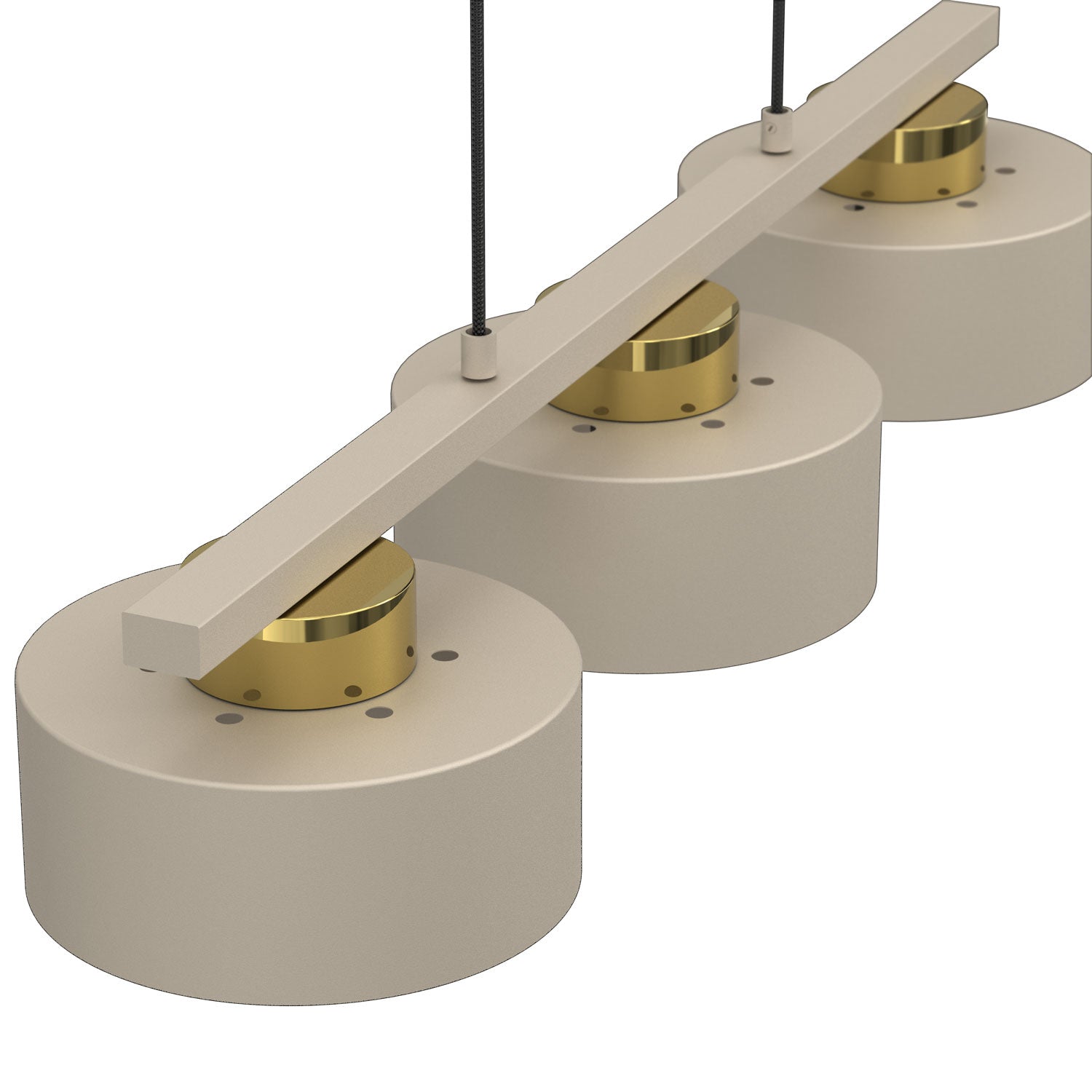 żyrandol Marti beige/gold 3xE27