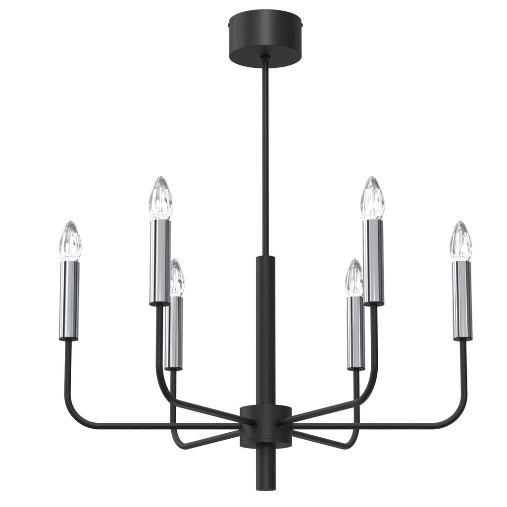 żyrandol Akasya black/chrome 6xE14