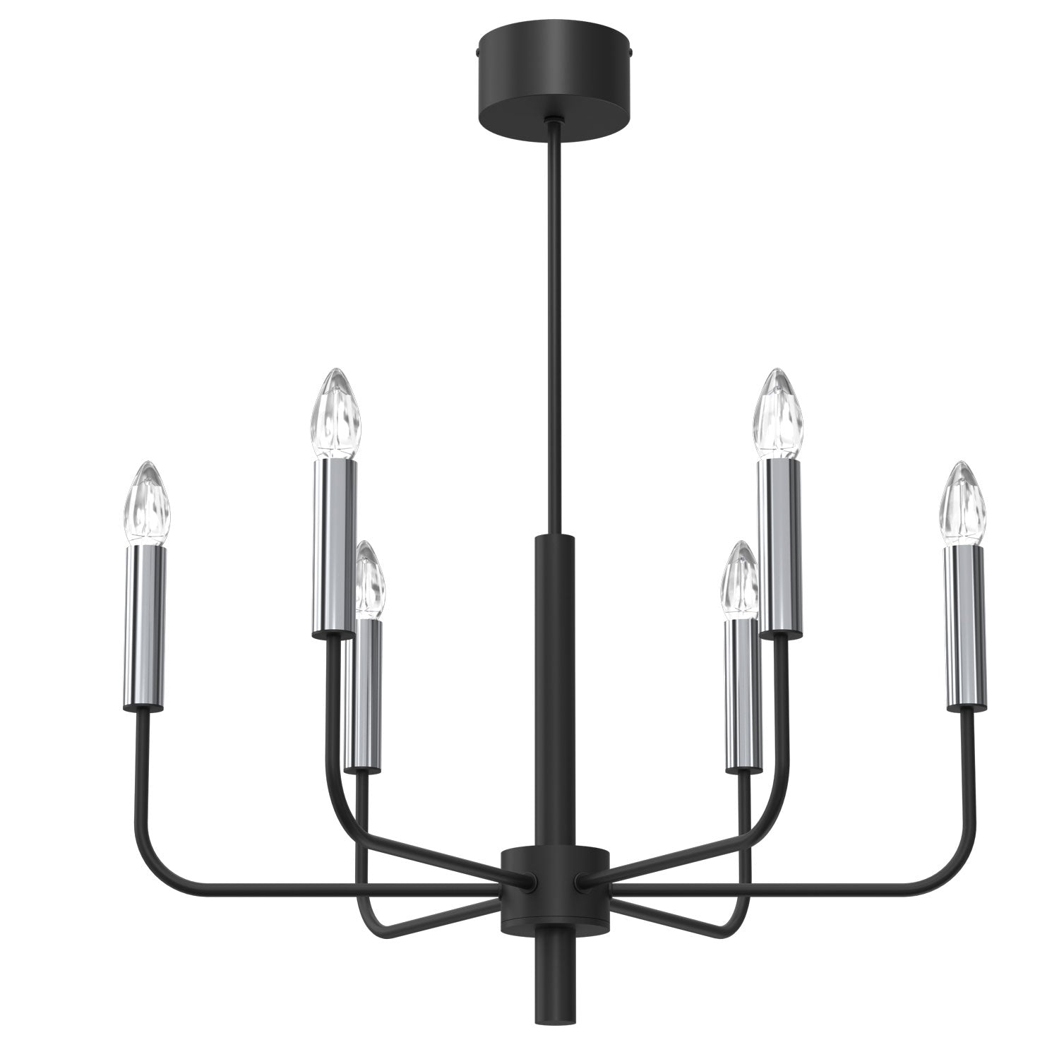 żyrandol Akasya black/chrome 6xE14