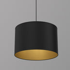 żyrandol Arden black, cylinder shade dia 400, h 250 black/gold 1xE27