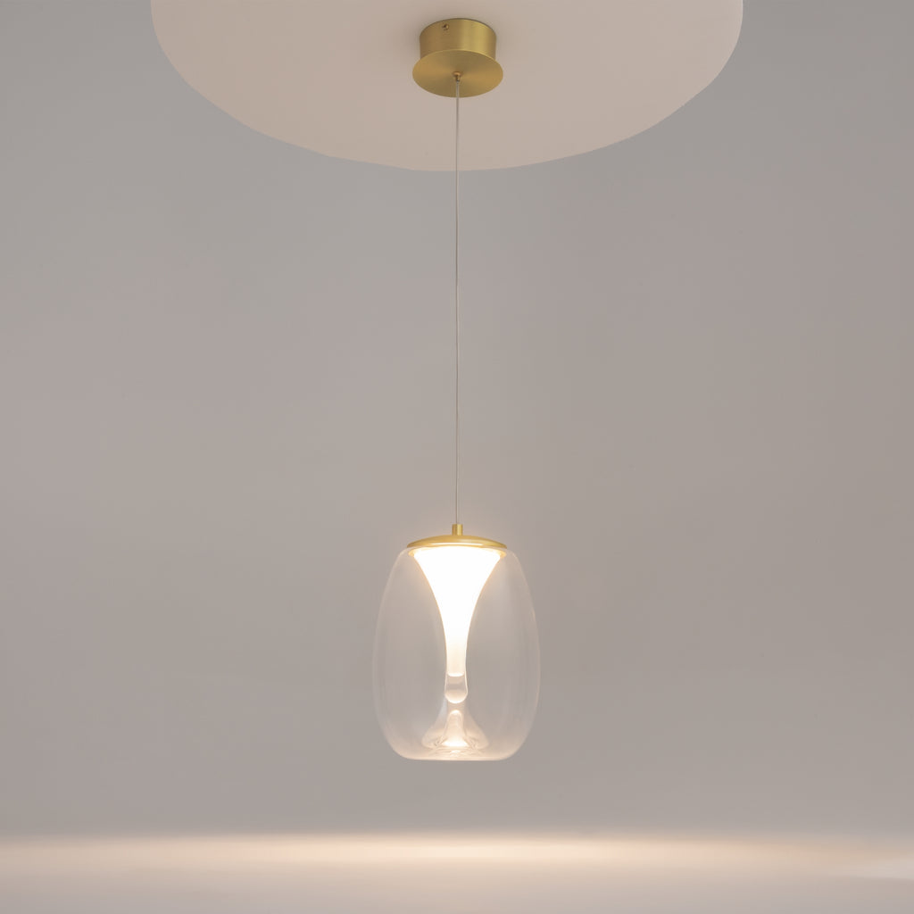 Maytoni Lampa wisząca Splash - Aluminium - Złoty MOD282PL-L8G3K1