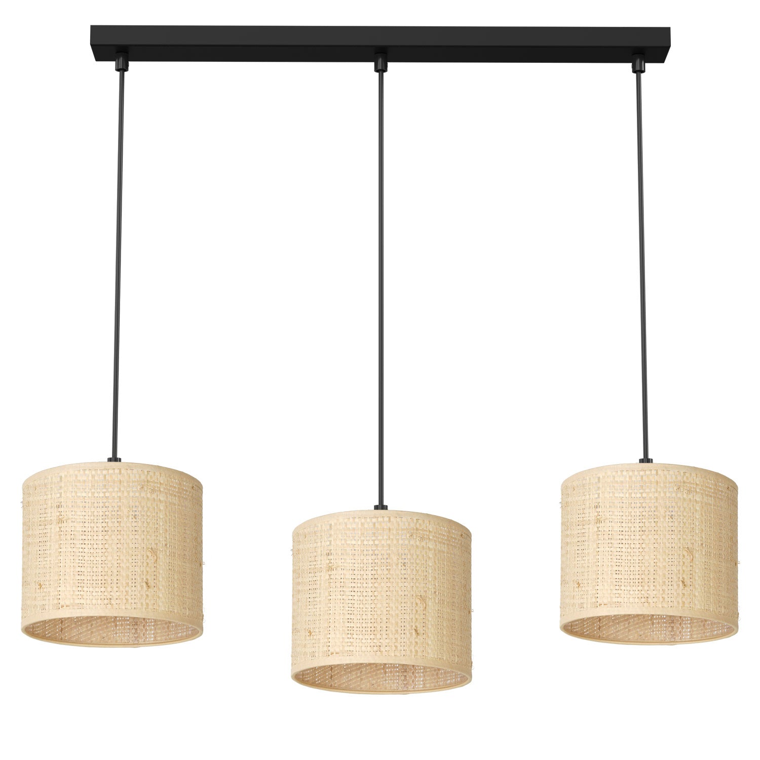żyrandol listwa, Rattan cylinder shade dia 180, h 150 3xE27