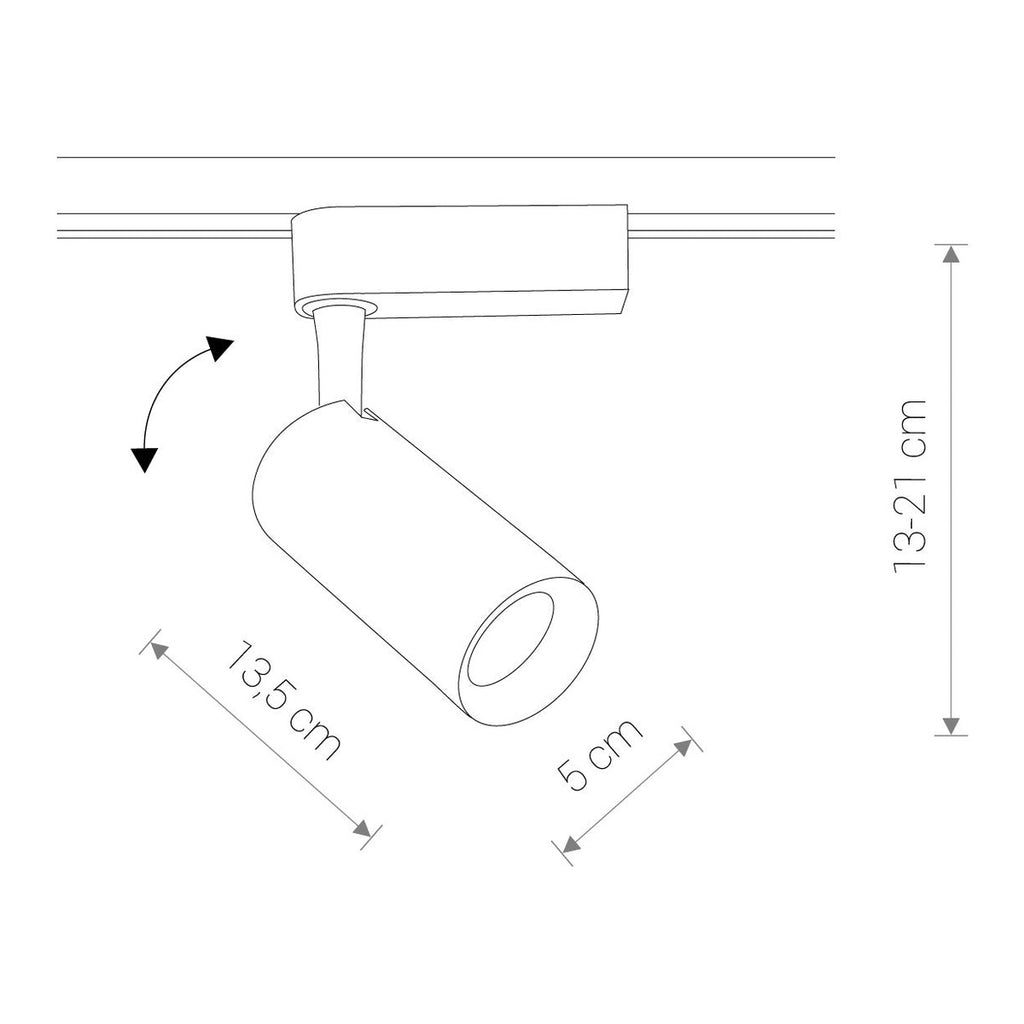 Nowodvorski System szynowy PROFILE IRIS LED 20W 1-obwodowy Profile Lampa 20W - Aluminium lakierowane - Biały I 9004