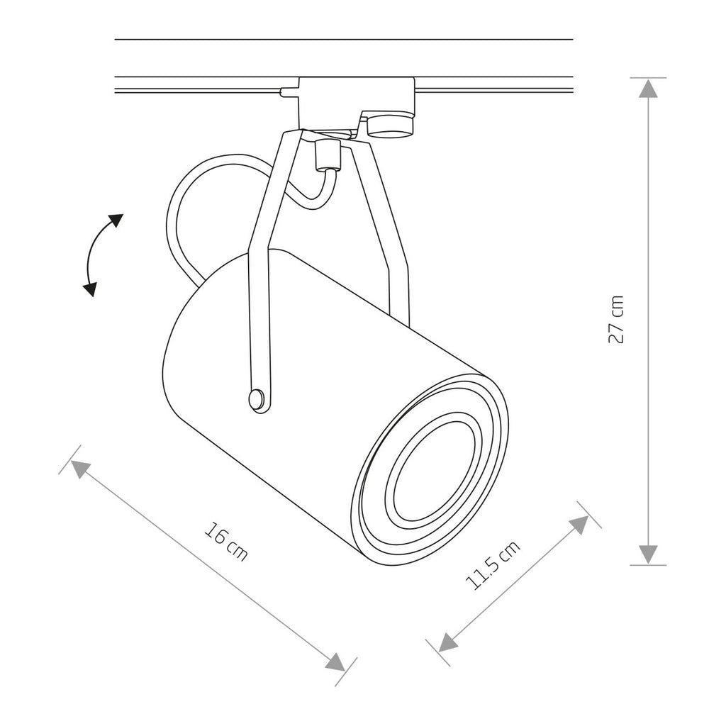Nowodvorski System szynowy PROFILE BIT PLUS 1-obwodowy Profile Lampa 15W only LED - Stal lakierowana - Czarny 9018
