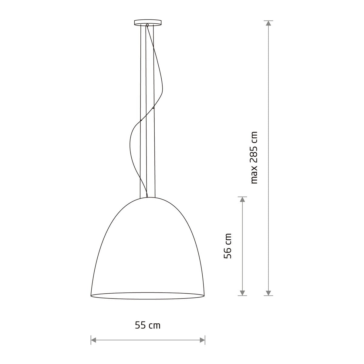Nowodvorski Lampa wisząca EGG L 25W only LED 50/60Hz - Kompozyt - Czarny II 9024