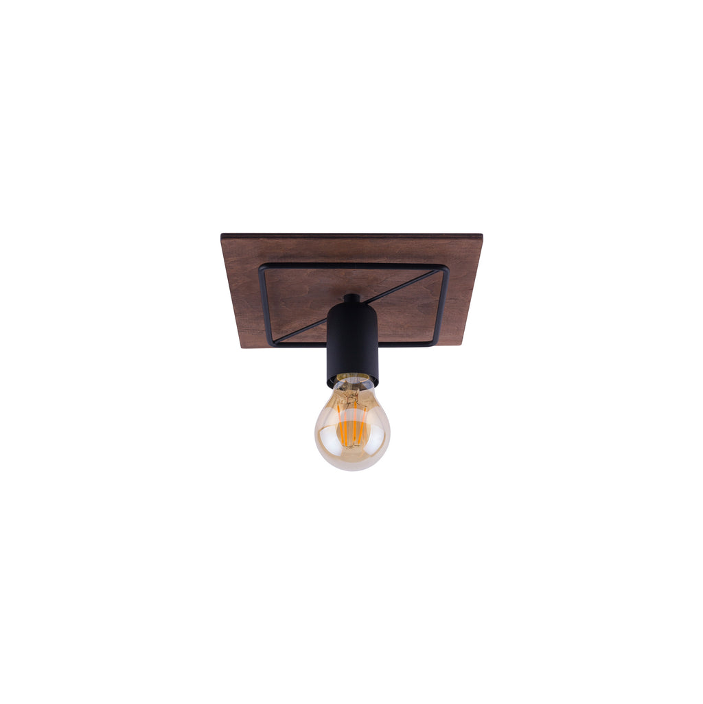 Nowodvorski Lampa przysufitowa COBA ANTIQUE 25W only LED 50/60Hz - Sklejka - Ciemne drewno I