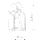 Nowodvorski Lampa przysufitowa CRATE 25W only LED 50/60Hz - Stal lakierowana - Czarny I 9045