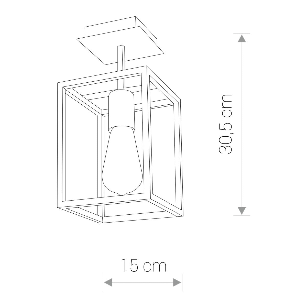 Nowodvorski Lampa przysufitowa CRATE 25W only LED 50/60Hz - Stal lakierowana - Czarny I 9045
