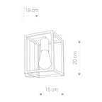 Nowodvorski Kinkiet CRATE 25W only LED 50/60Hz - Stal lakierowana - Czarny 9046