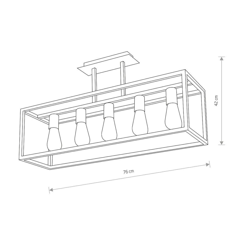 Nowodvorski Lampa przysufitowa CRATE 25W only LED 50/60Hz - Stal lakierowana - Czarny II 9047