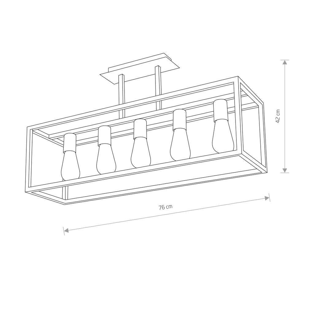 Nowodvorski Lampa przysufitowa CRATE 25W only LED 50/60Hz - Stal lakierowana - Czarny II 9047