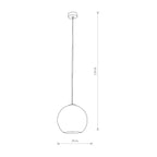 Nowodvorski Lampa wisząca POLARIS 25W only LED 50/60Hz - Szkło metalizowane - Złoty 9057