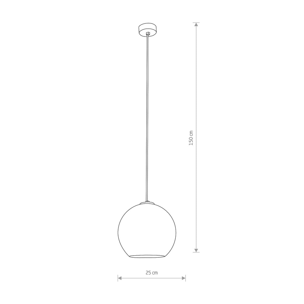 Nowodvorski Lampa wisząca POLARIS 25W only LED 50/60Hz - Szkło metalizowane - Złoty 9057