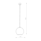 Nowodvorski Lampa wisząca POLARIS 25W only LED 50/60Hz - Szkło metalizowane - Złoty 9057
