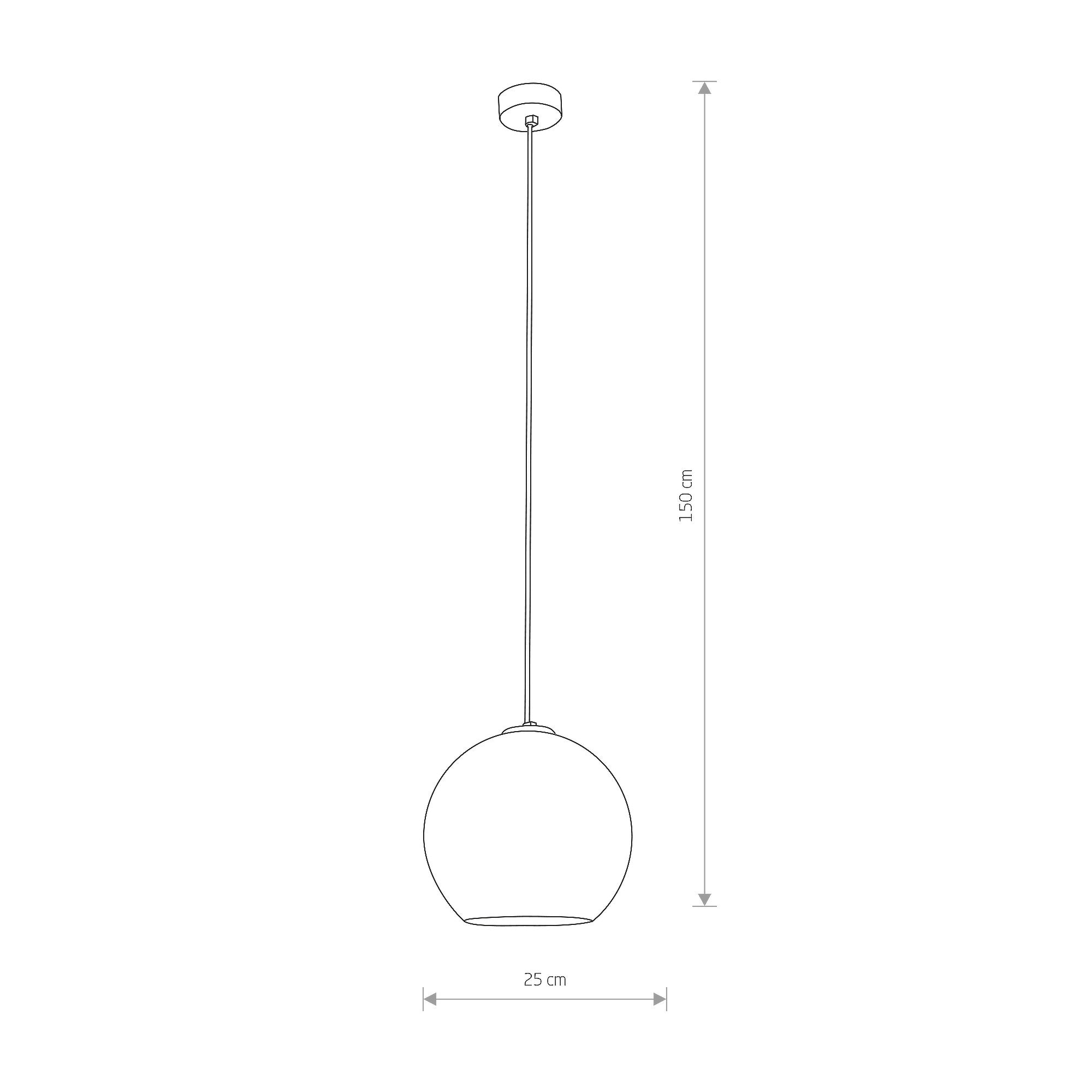 Nowodvorski Lampa wisząca POLARIS 25W only LED 50/60Hz - Szkło metalizowane - Złoty 9057