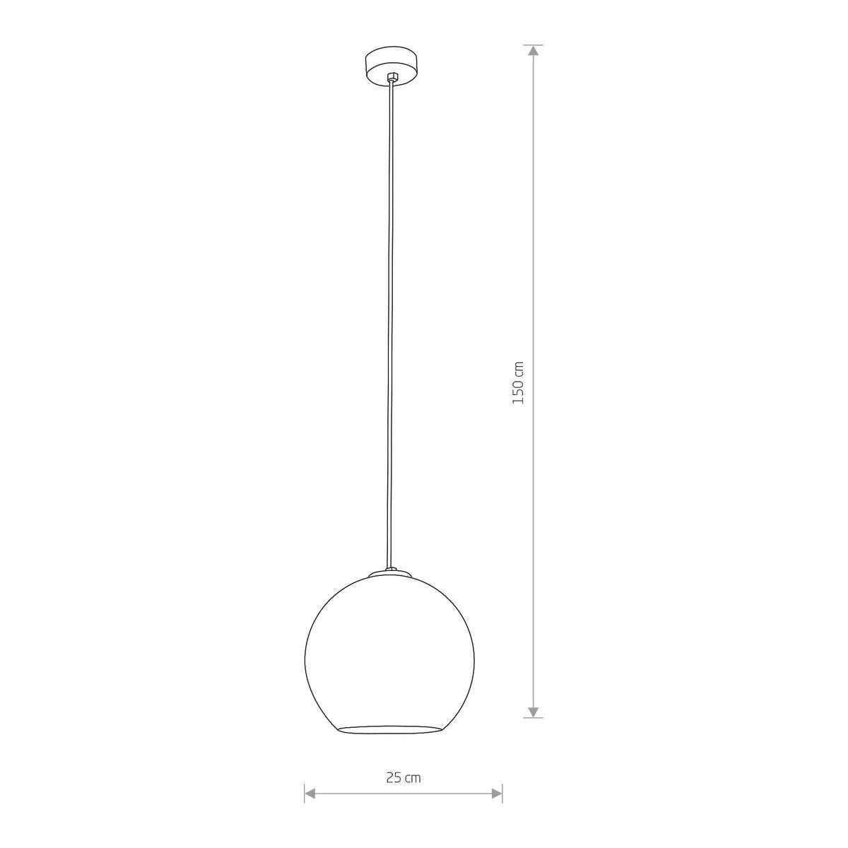 Nowodvorski Lampa wisząca POLARIS 25W only LED 50/60Hz - Szkło metalizowane - Miedziany 9058