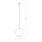 Nowodvorski Lampa wisząca POLARIS 25W only LED 50/60Hz - Szkło metalizowane - Dymiony 9060