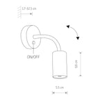 Nowodvorski Kinkiet regulowany EYE FLEX S 10W only LED 50/60Hz - Stal lakierowana - Czarny 9068