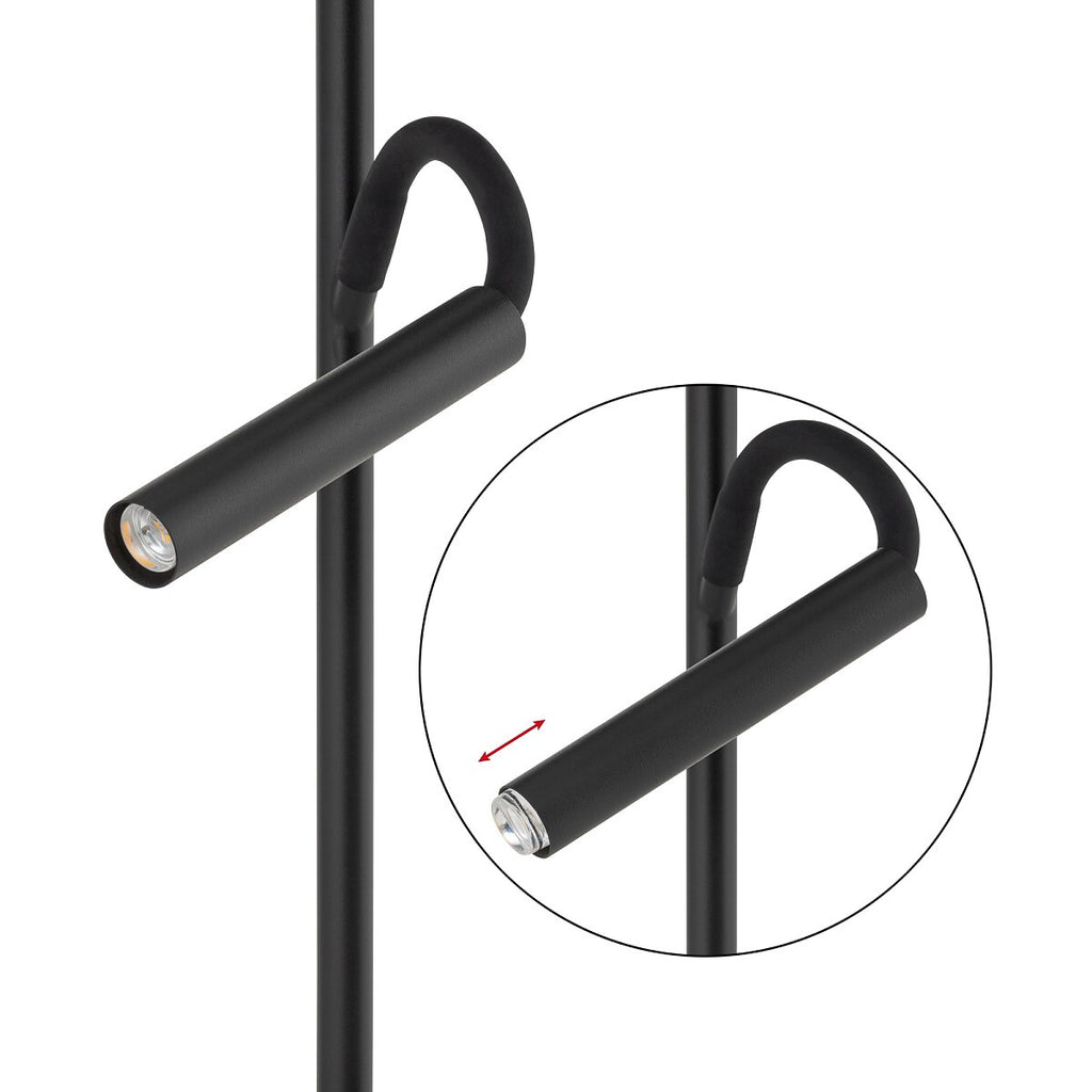 Nowodvorski Lampa podłogowa HOTEL PLUS 10W only LED, 25W only LED 50/60Hz - Tkanina - Szary 9072
