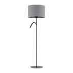 Nowodvorski Lampa podłogowa HOTEL PLUS 10W only LED, 25W only LED 50/60Hz - Tkanina - Szary
