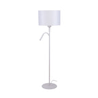 Nowodvorski Lampa podłogowa HOTEL PLUS 10W only LED, 25W only LED 50/60Hz - Tkanina - Biały