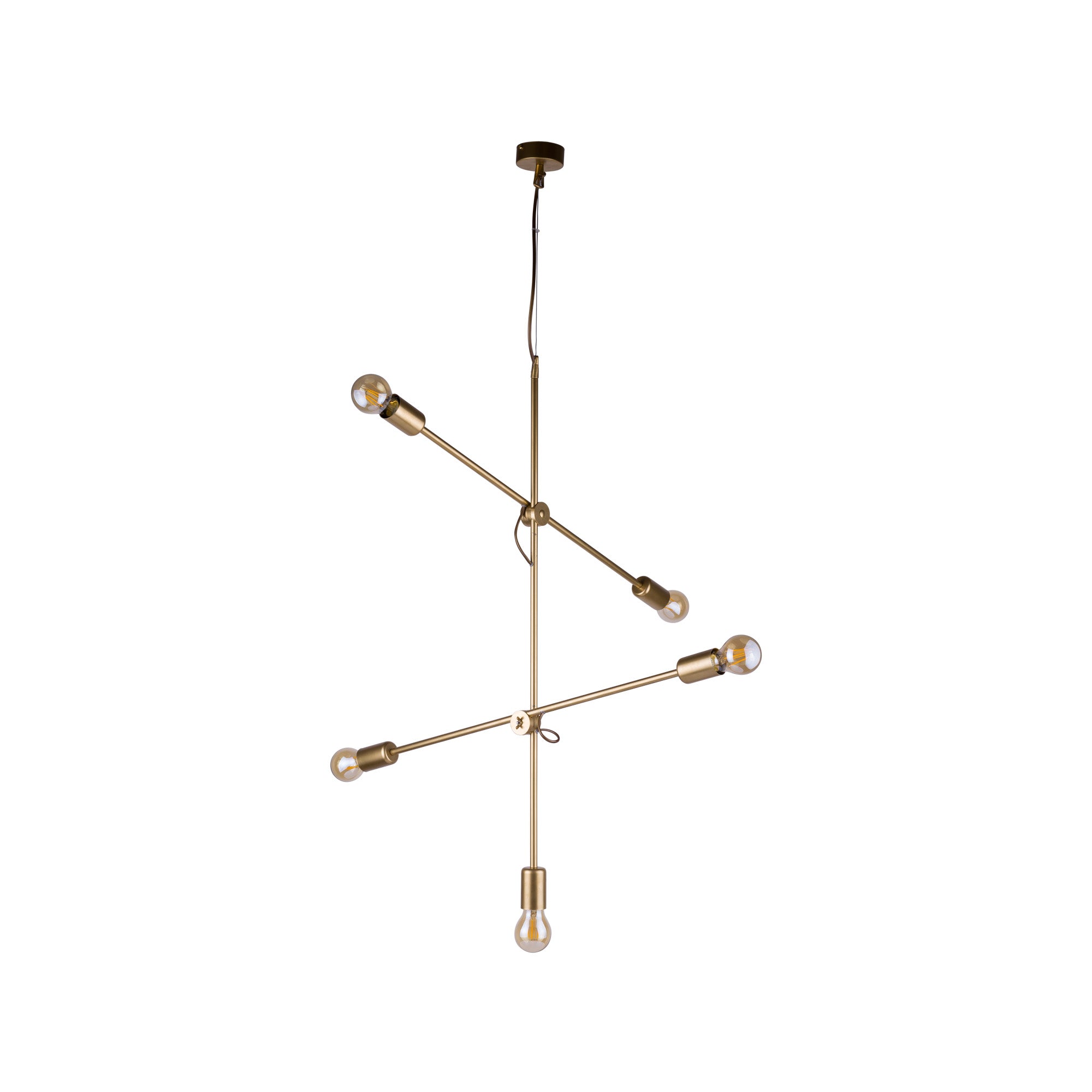 Nowodvorski Lampa wisząca STICKS 5x60W 50/60Hz - Stal lakierowana - Złoty