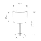 Nowodvorski Lampa stołowa ALICE 10W only LED 50/60Hz - Tkanina - Czarno-złoty 9091