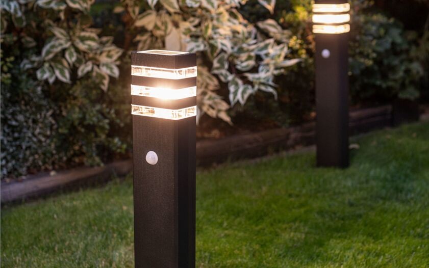 Nowodvorski Lampa stojąca RIO SENSOR 10W only LED 50/60Hz IP54 - Aluminium lakierowane - Czarny 9097