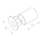 Nowodvorski Lampa ścienna schodowa OIA LED 2W 50/60Hz - Aluminium lakierowane - Czarny 9102