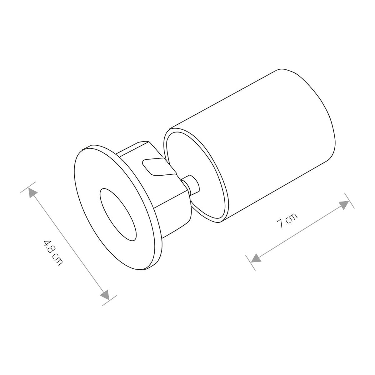 Nowodvorski Lampa ścienna schodowa OIA LED 2W 50/60Hz - Aluminium lakierowane - Czarny 9102