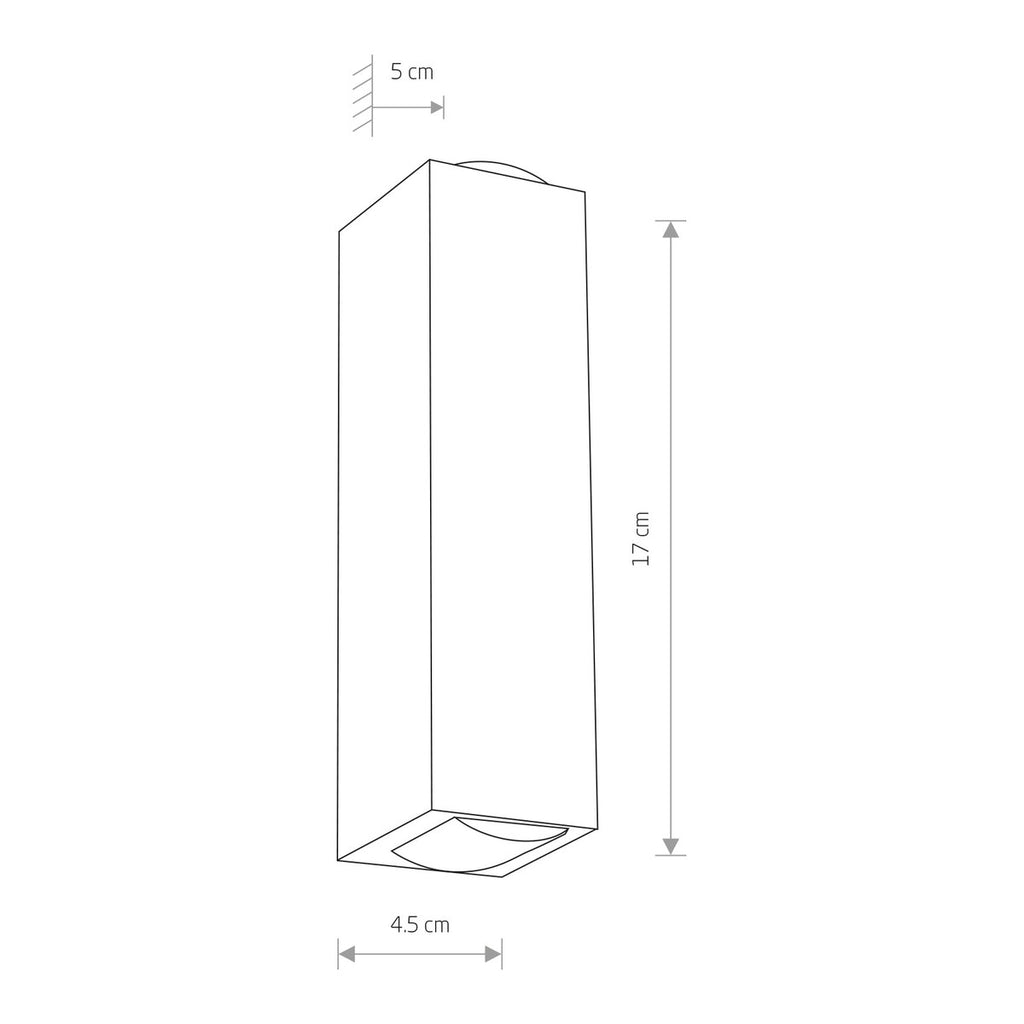 Nowodvorski Lampa ścienna natynkowa LENS LED 2x2W 50/60Hz IP54 - Aluminium lakierowane - Czarny 9112