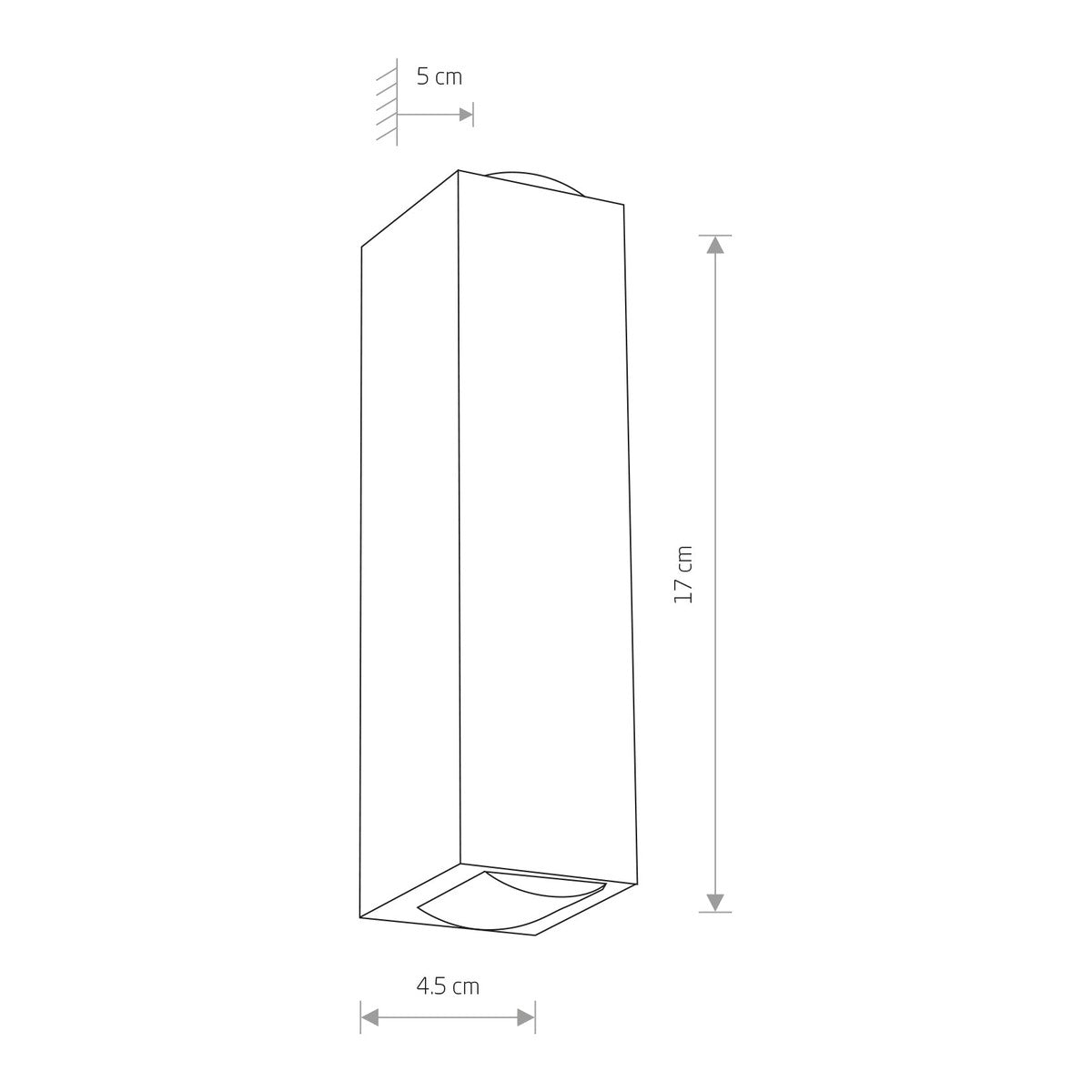 Nowodvorski Lampa ścienna natynkowa LENS LED 2x2W 50/60Hz IP54 - Aluminium lakierowane - Czarny 9112