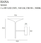 Maxlight Kinkiet Hana - Aluminium + akryl - Czarny W0303
