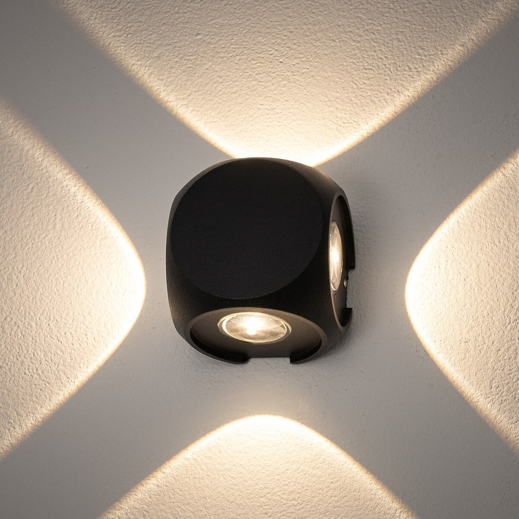 Nowodvorski Lampa downlights natynkowa PATRAS LED 4x1W 50/60Hz IP54 - Aluminium lakierowane - Czarny 9115