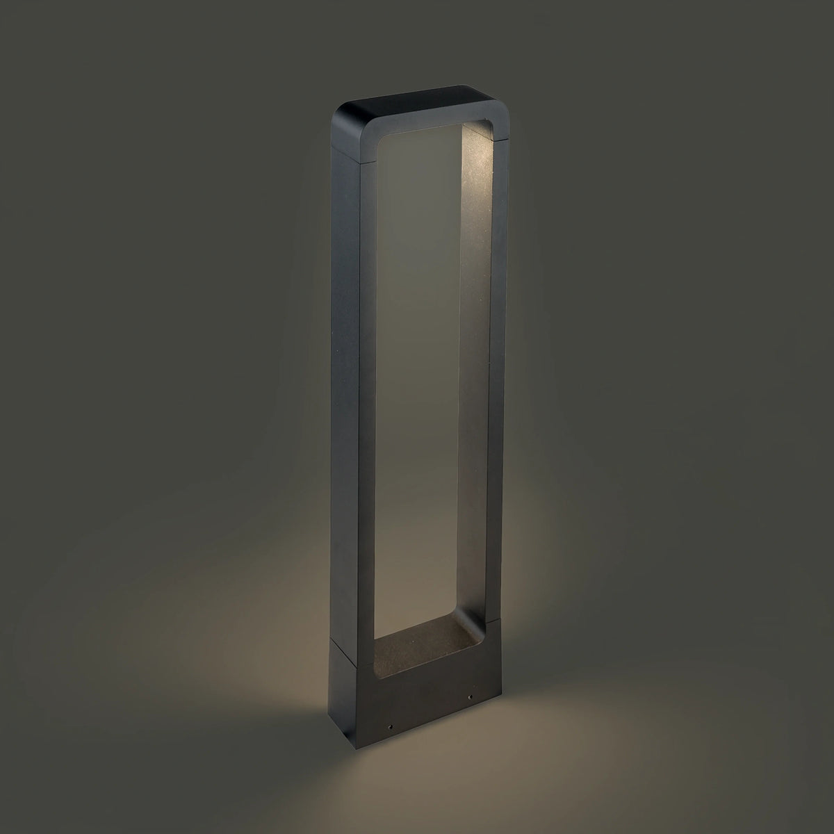 Nowodvorski Lampa stojąca THIKA LED 9W 50/60Hz IP54 - Aluminium lakierowane - Czarny 9118 - lampa włączona