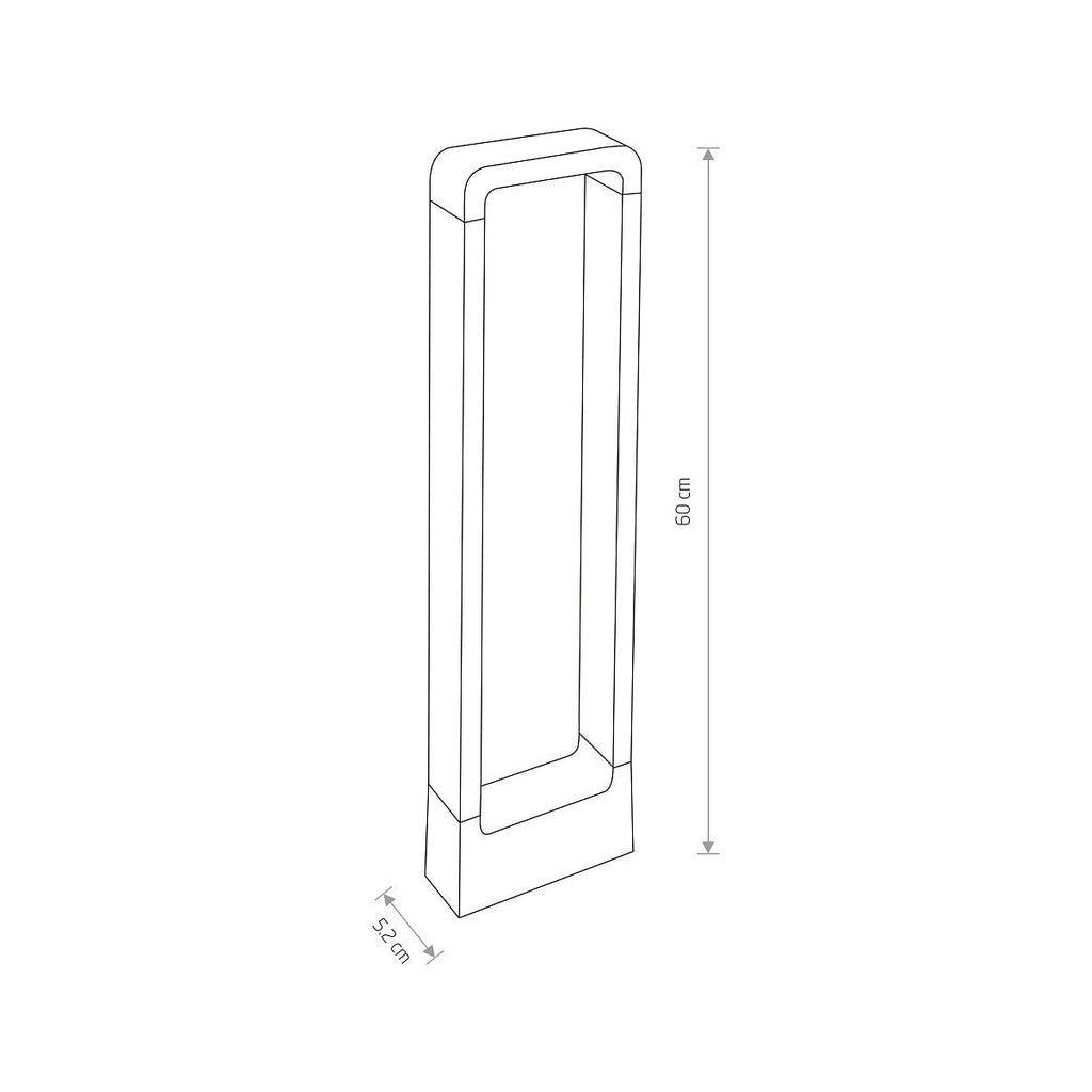 Nowodvorski Lampa stojąca THIKA LED 9W 50/60Hz IP54 - Aluminium lakierowane - Czarny 9118