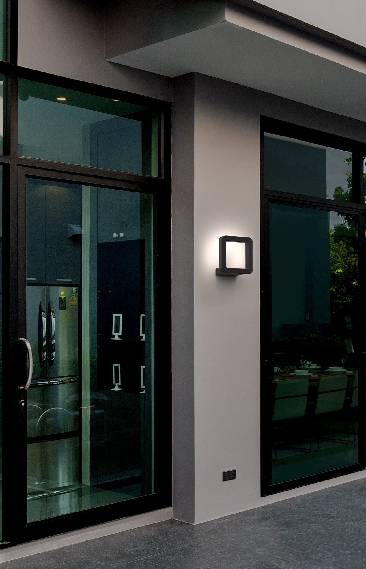 Nowodvorski Lampa ścienna natynkowa THIKA LED A 10W 50/60Hz IP54 - Aluminium lakierowane - Czarny 9121