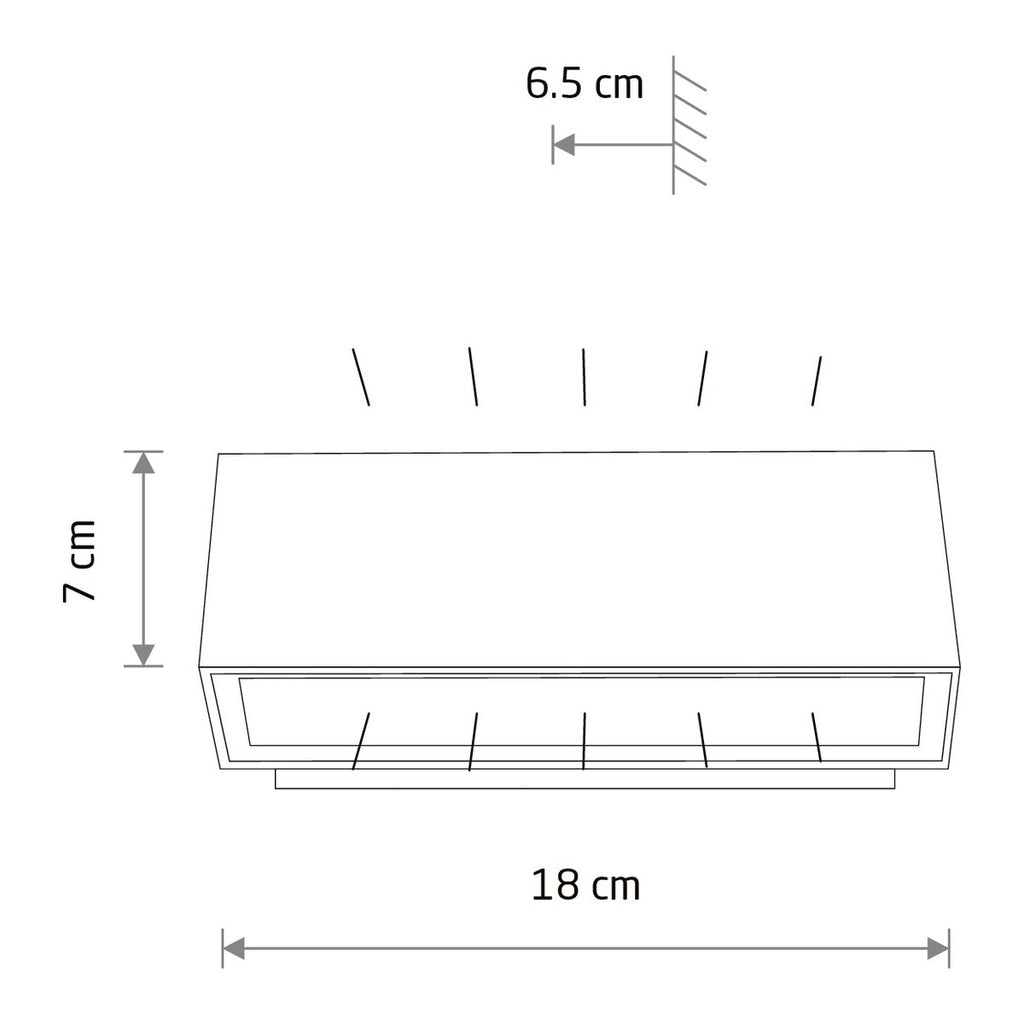 Nowodvorski Lampa ścienna natynkowa UNIT LED 2x5W 50/60Hz IP54 - Aluminium lakierowane - Czarny 9122