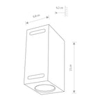 Nowodvorski Lampa ścienna natynkowa ASSOS 10W only LED 50/60Hz IP54 - Aluminium lakierowane - Czarny II 9124