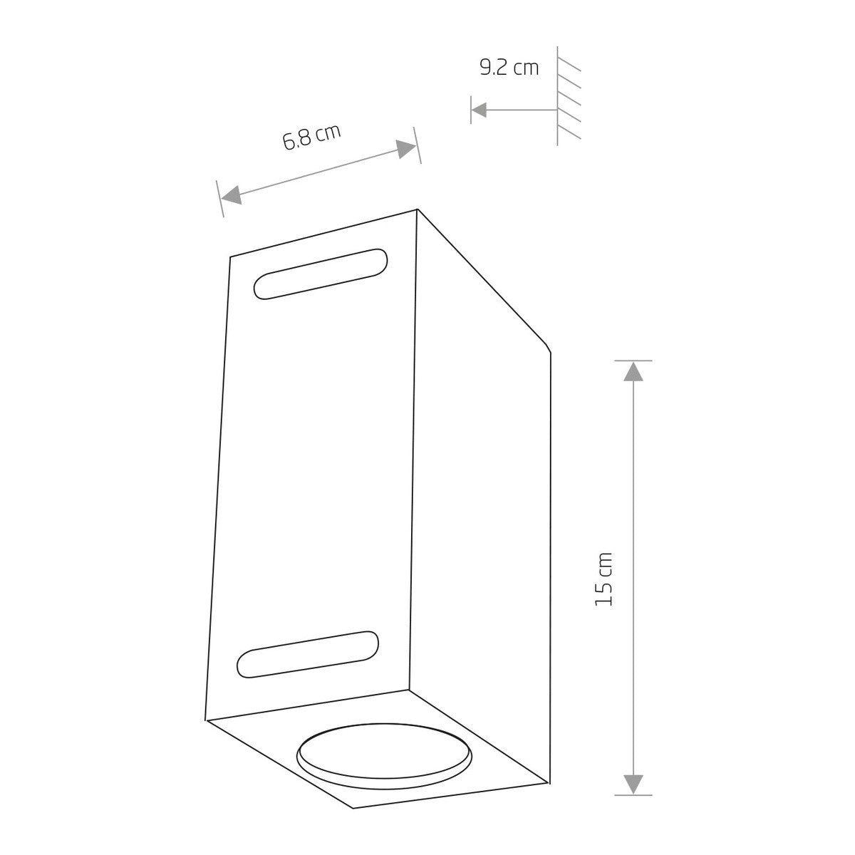 Nowodvorski Lampa ścienna natynkowa ASSOS 10W only LED 50/60Hz IP54 - Aluminium lakierowane - Czarny II 9124