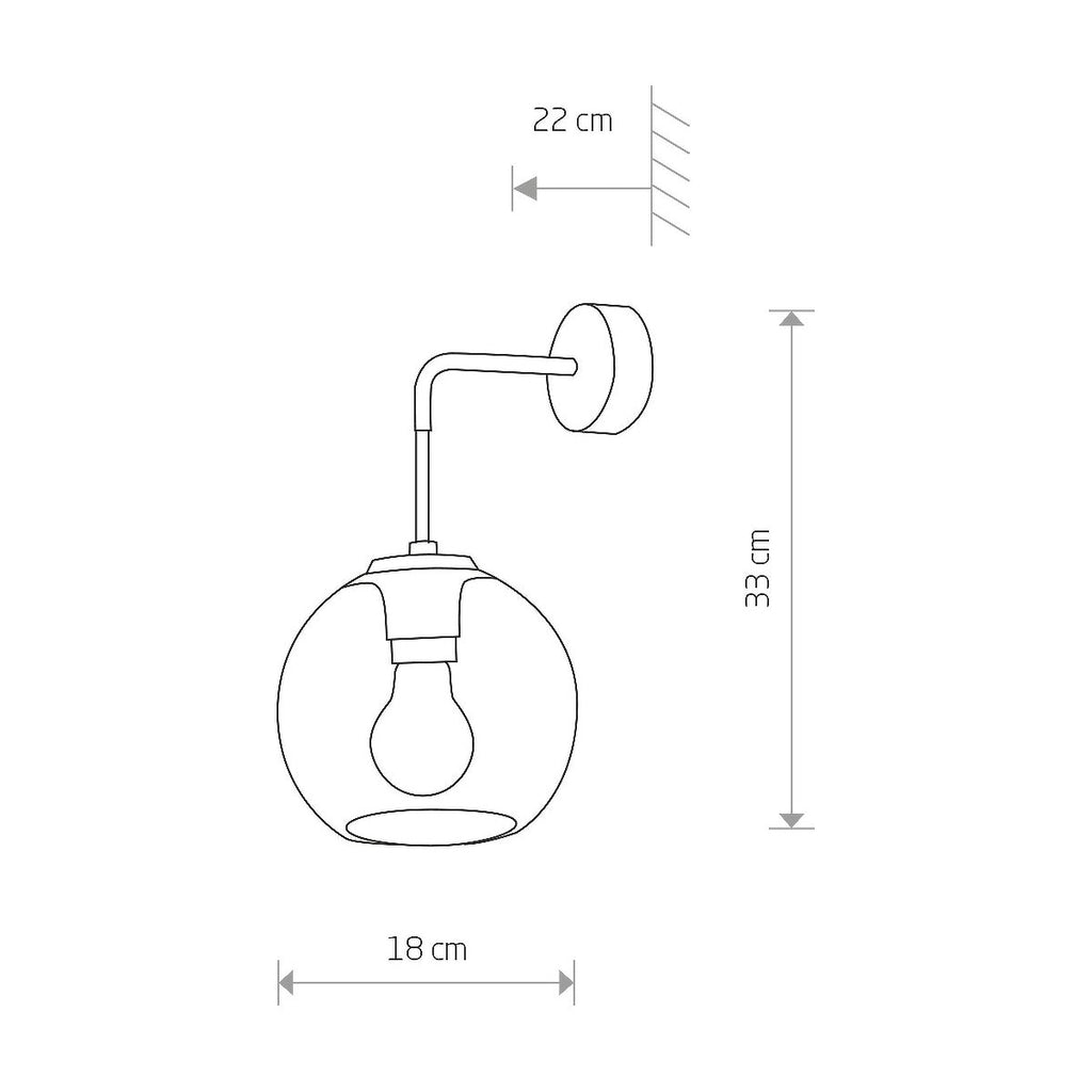 Nowodvorski Kinkiet VETRO 25W only LED 50/60Hz - Szkło - Dymiony 9132