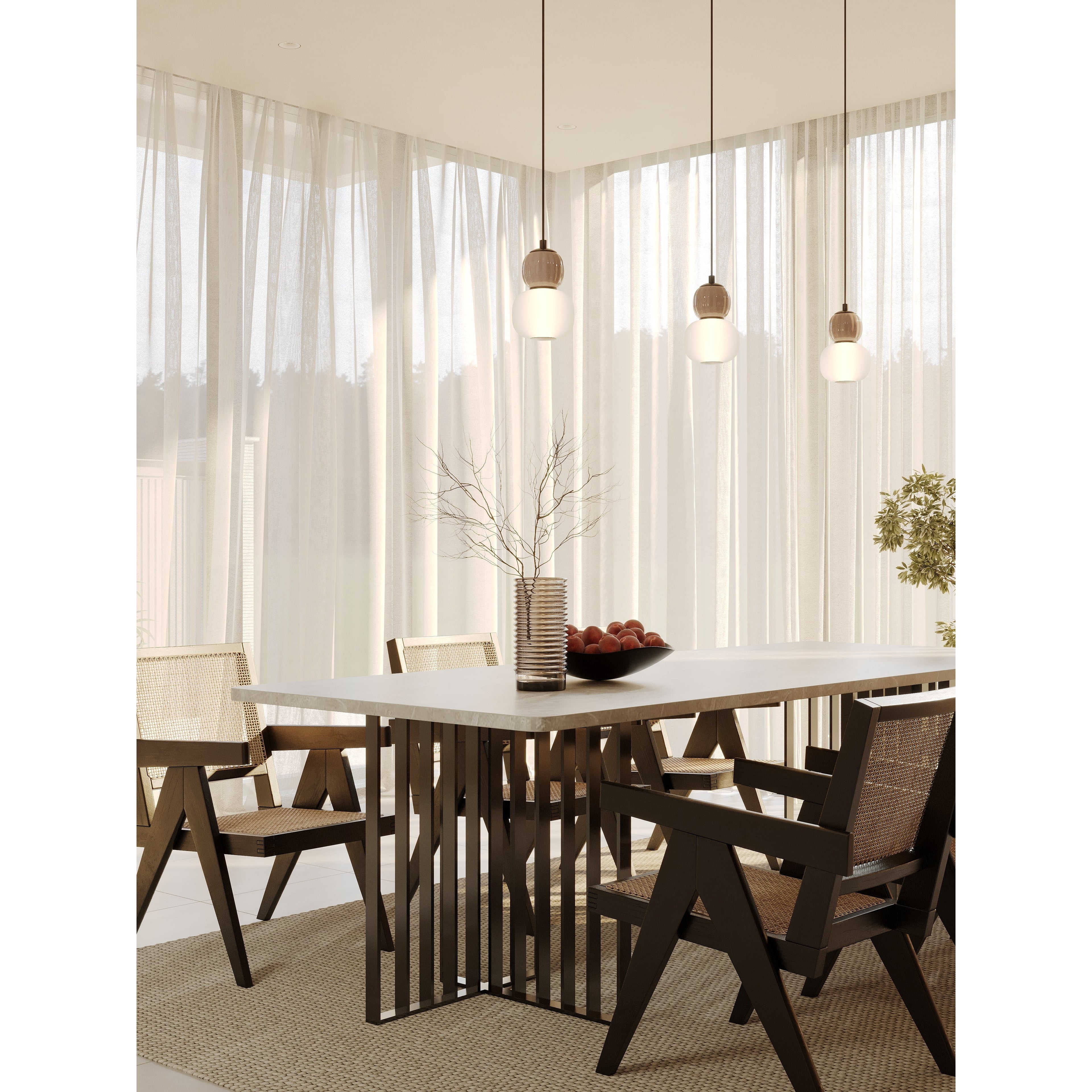 Maxlight Lampa wisząca Modern 5W - Metal + szkło - Czarny P0625