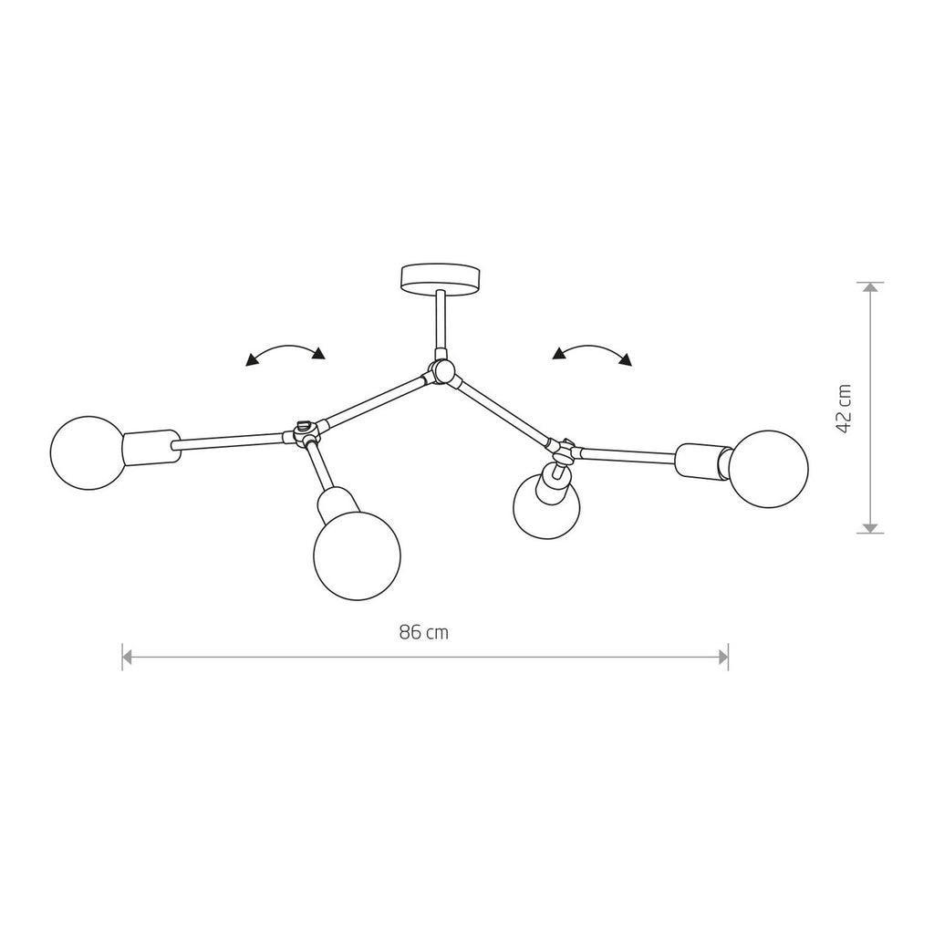 Nowodvorski Lampa przysufitowa TWIG 25W only LED 50/60Hz - Stal lakierowana - Czarny II 9140