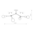 Nowodvorski Lampa przysufitowa TWIG 25W only LED 50/60Hz - Stal lakierowana - Czarny II 9140