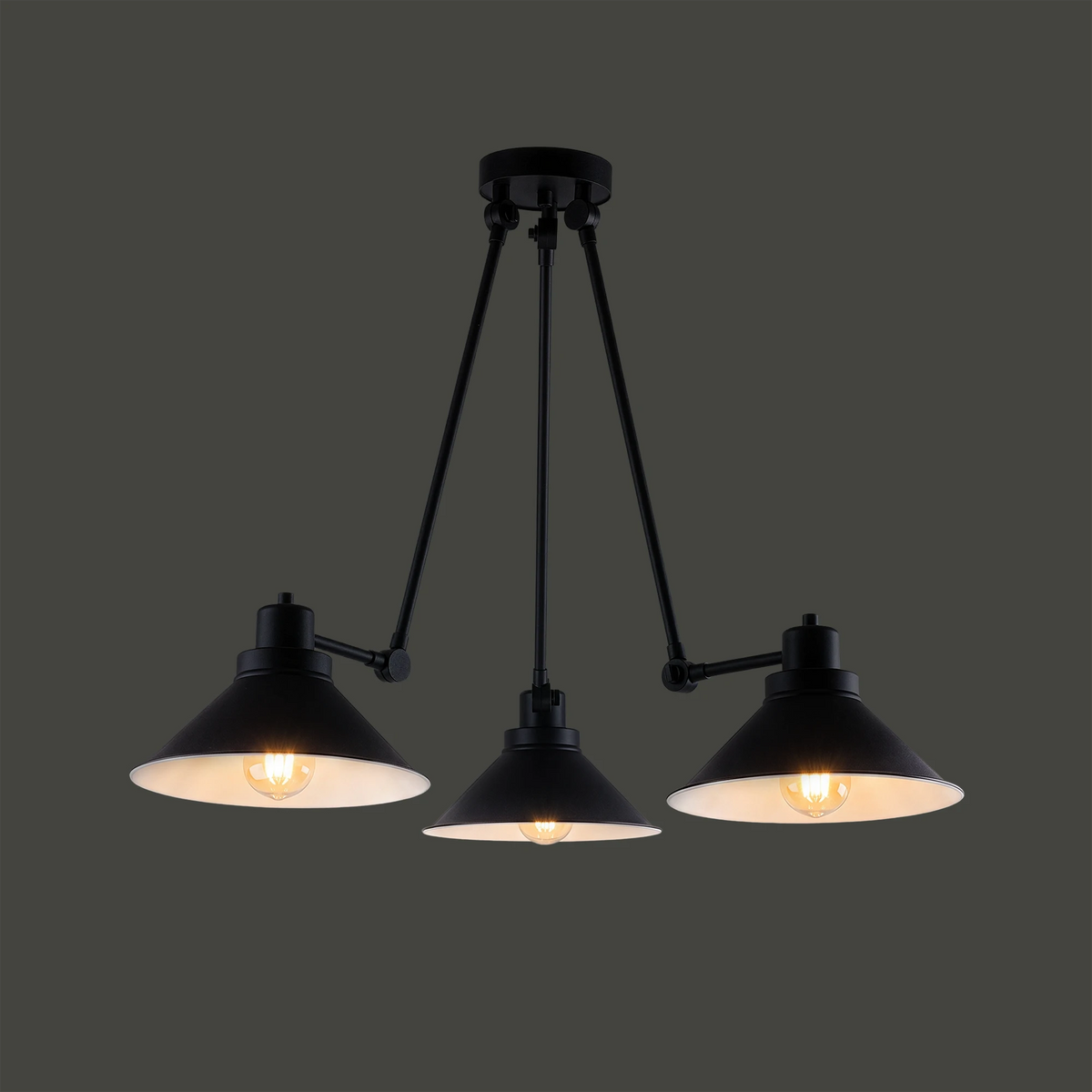 Nowodvorski Lampa przysufitowa TECHNO 25W only LED 50/60Hz - Stal lakierowana - Czarny I 9142 - lampa włączona